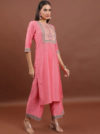 Vishudh Floral Yoke Design Regular Kurta with Palazzos & With Dupatta