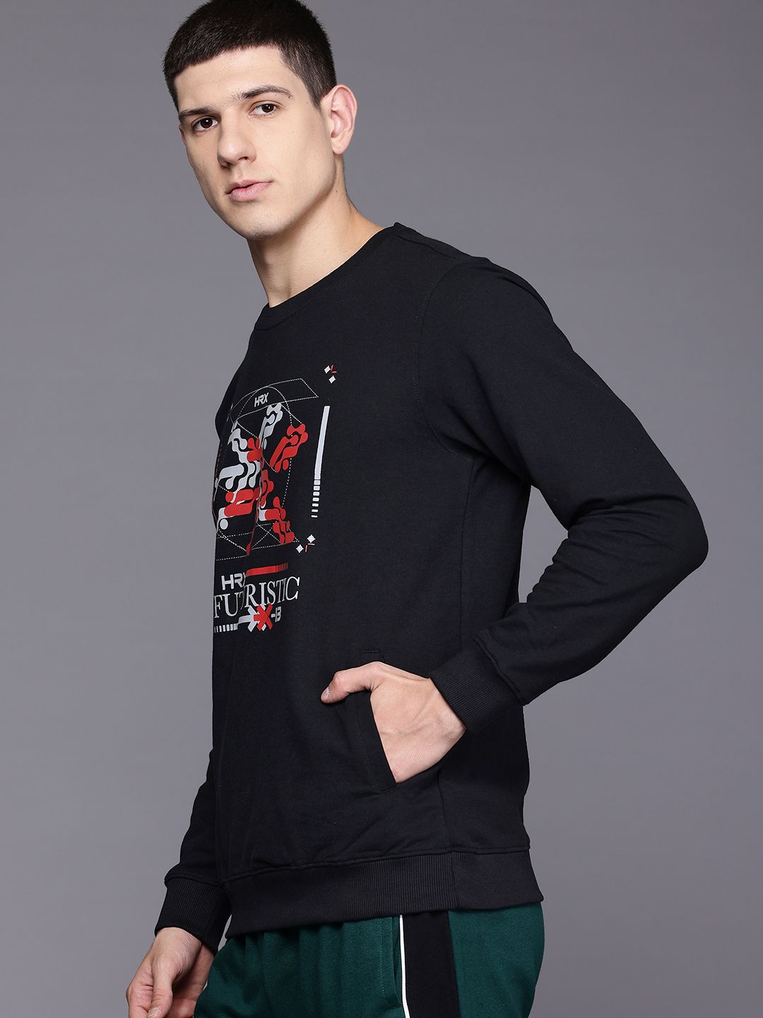 HRX by Hrithik Roshan Printed Lifestyle Sweatshirt
