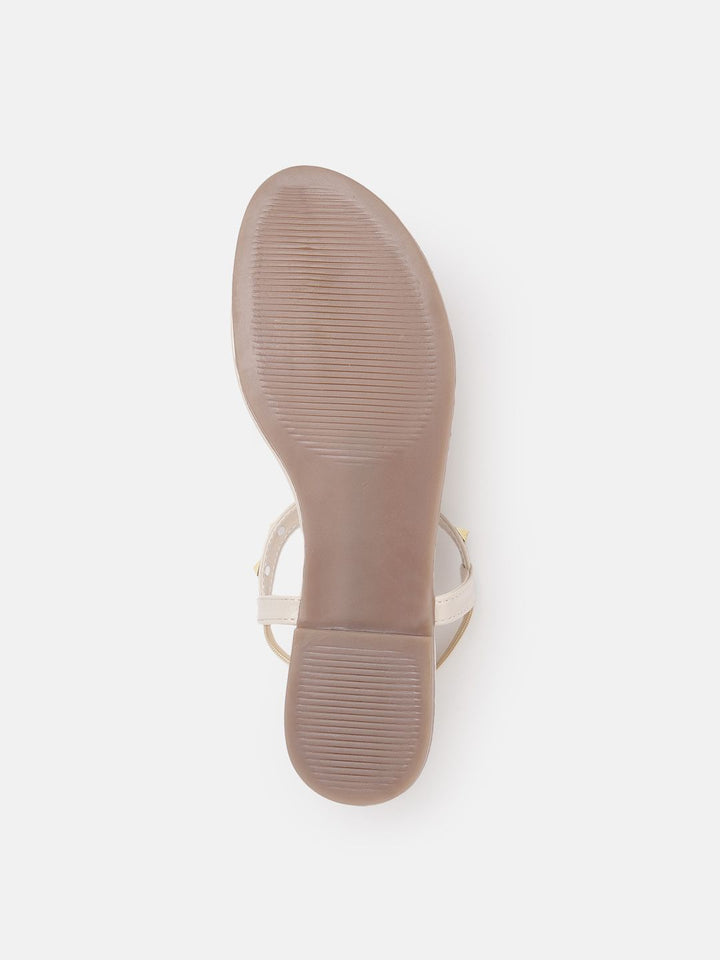 Lino Perros Women Studded T-Strap Flats