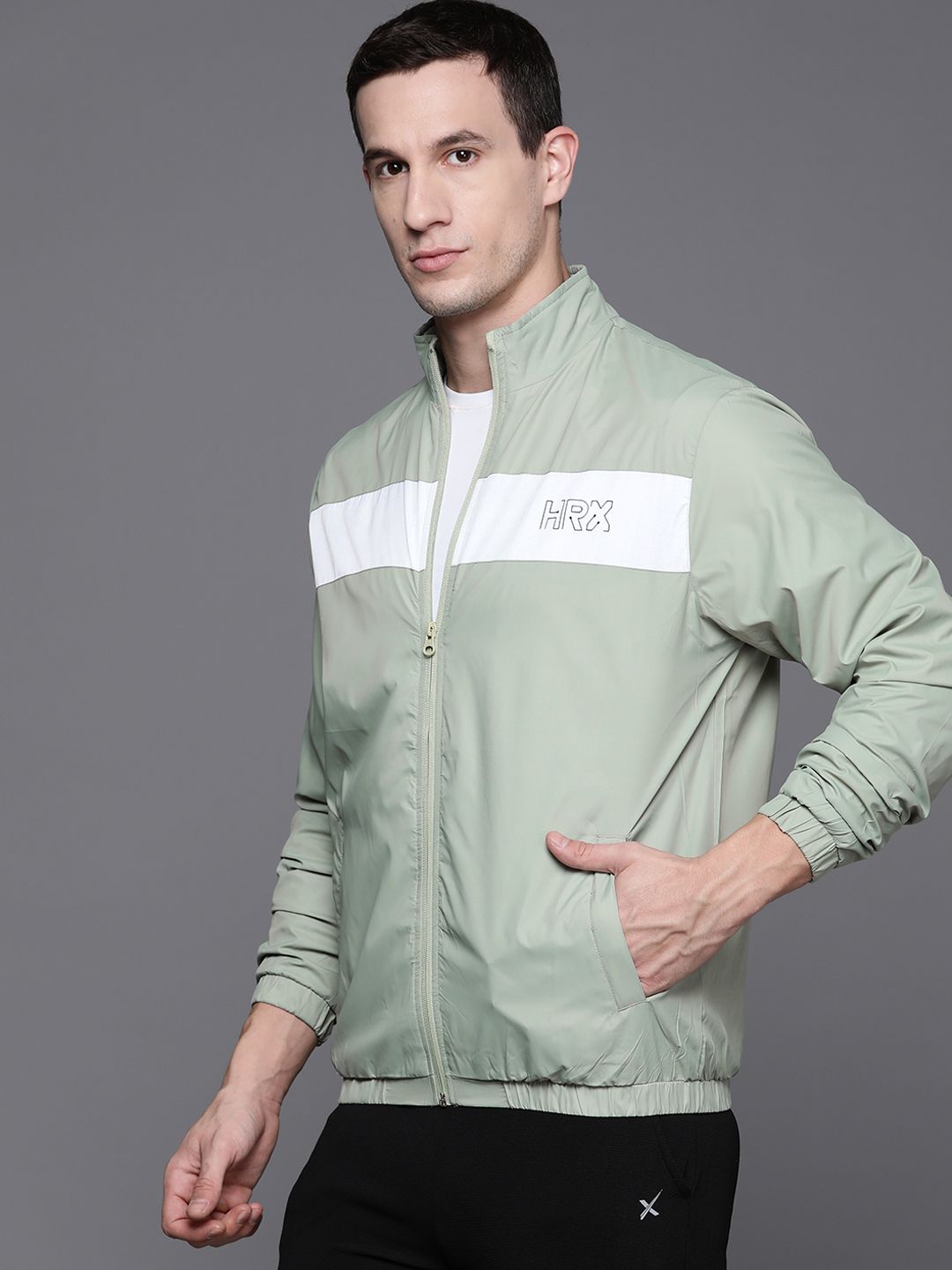 HRX by Hrithik Roshan Striped Lifestyle Bomber Jacket