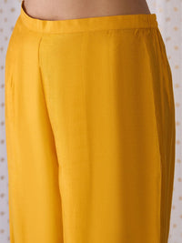 Indo Era Floral Embroidered Empire Liva A-Line Kurta With Palazzo & Dupatta
