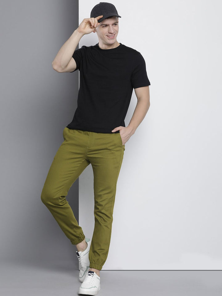 The Indian Garage Co Men Solid Slim Fit Joggers