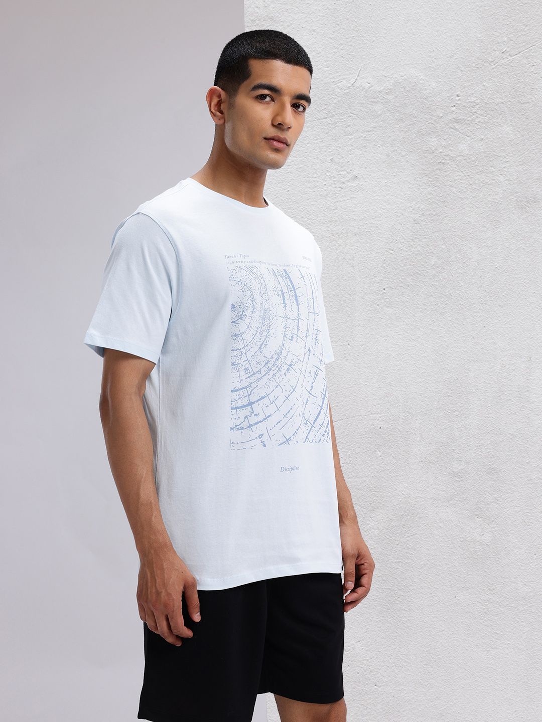 HRX by Hrithik Roshan Printed Pure Cotton Yoga T-shirt