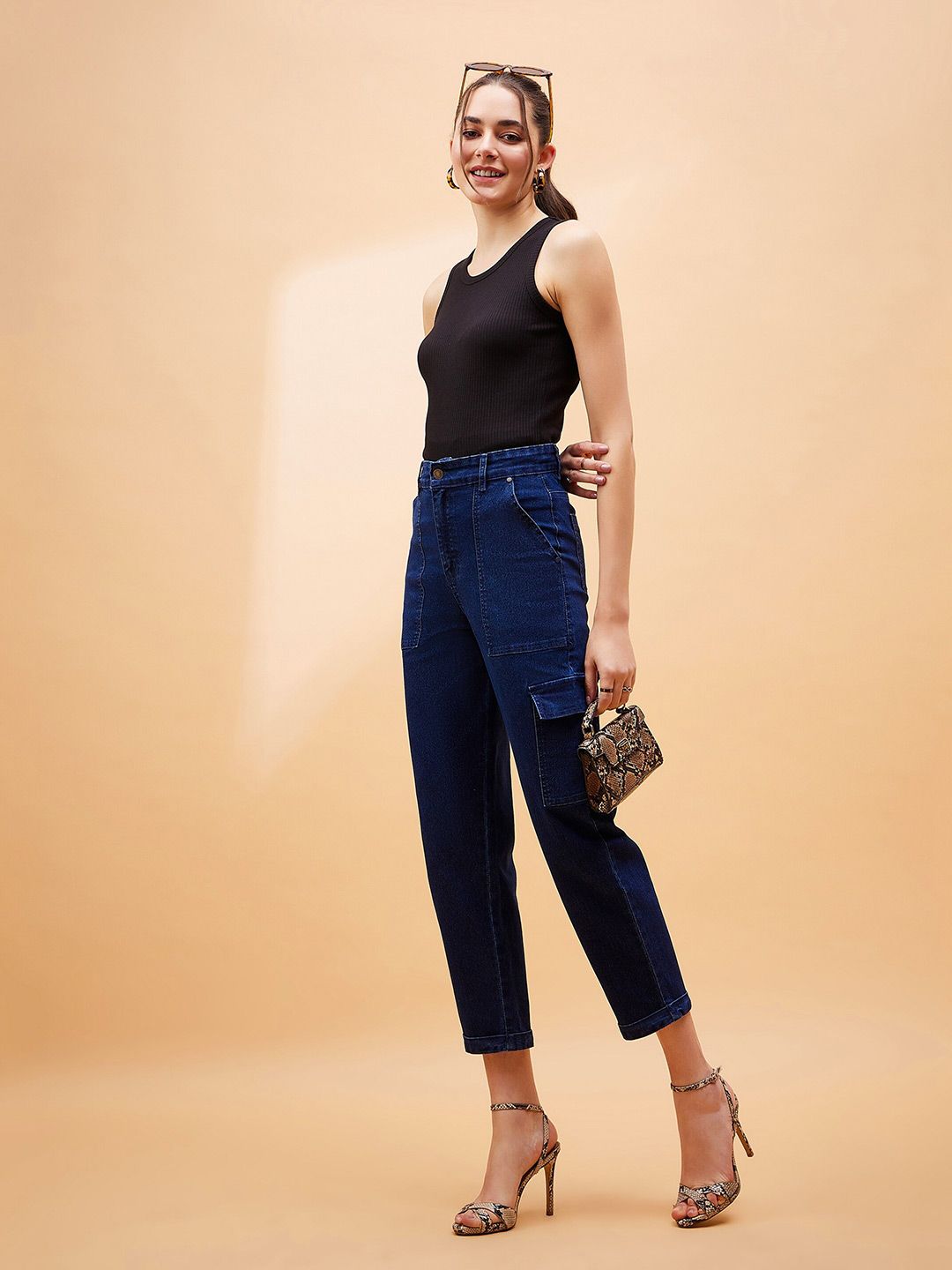 SASSAFRAS BASICS Black Cotton Tank Top