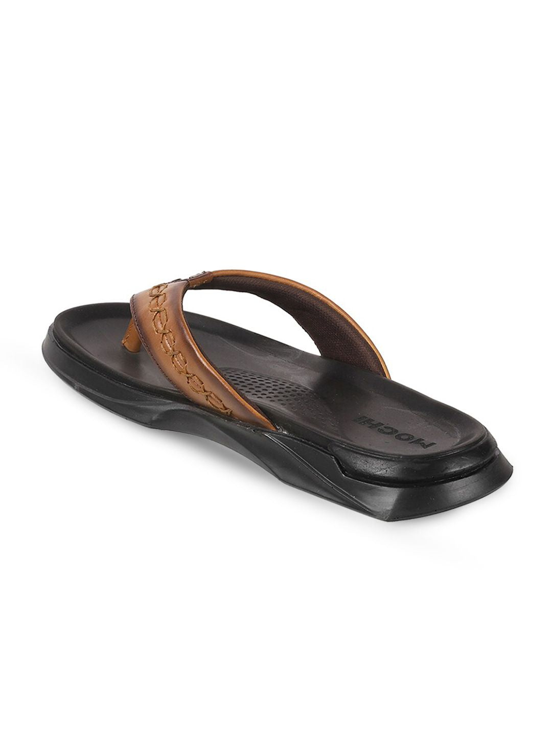 Mochi Men Textured Leather Comfort Sandals