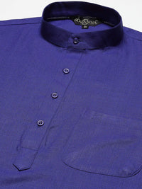 SOJANYA Men Navy Blue Kurta with Churidar