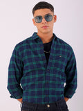 The Indian Garage Co Men Spread Collar Checked Cotton Slim Fit Casual Shirt