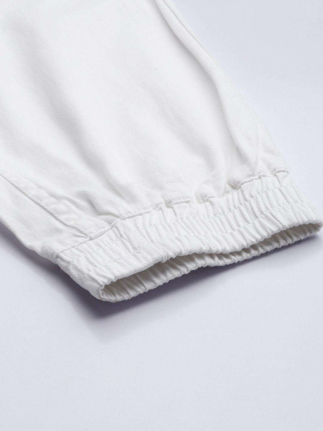 The Indian Garage Co Men White Slim Fit Cotton Joggers