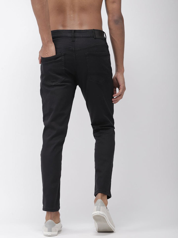 Highlander Men Black Tapered Fit Mid-Rise Clean Look Jeans Regingable