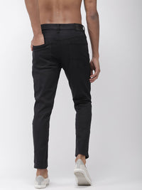 Highlander Men Black Tapered Fit Mid-Rise Clean Look Jeans Regingable