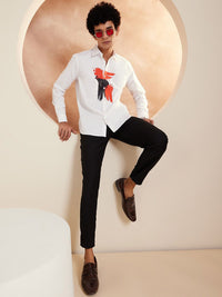 DENNISON Men Smart Tapered Fit Easy Wash Formal Trousers