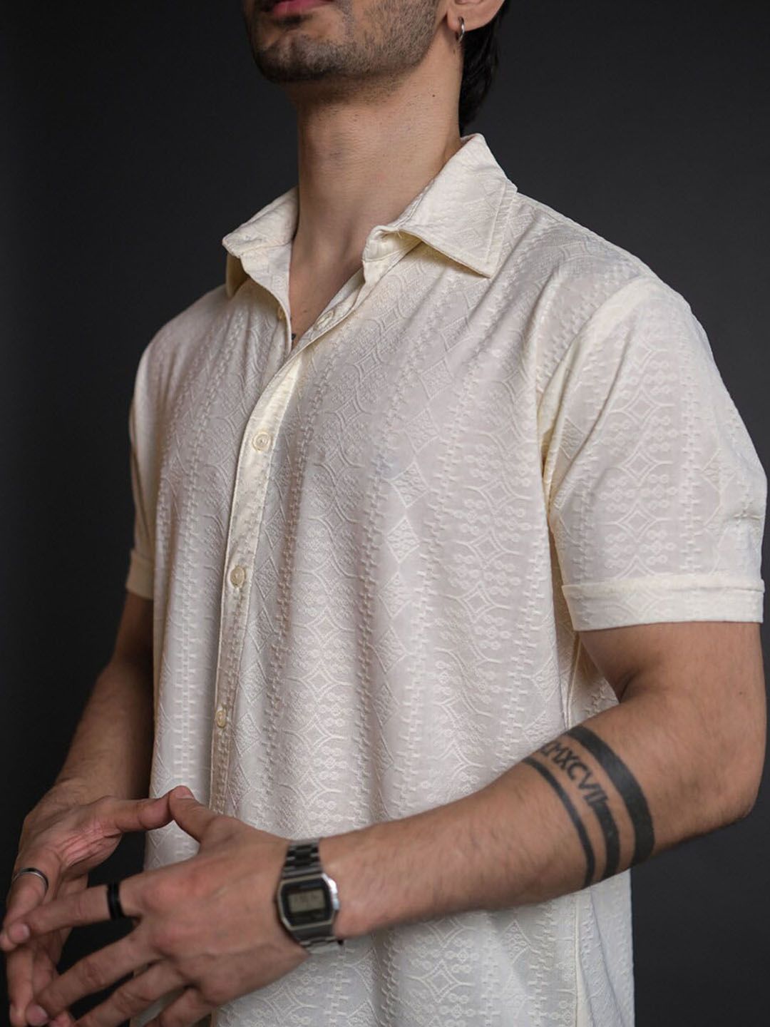 Powerlook India Ethnic Motifs Spread Collar Casual Shirt