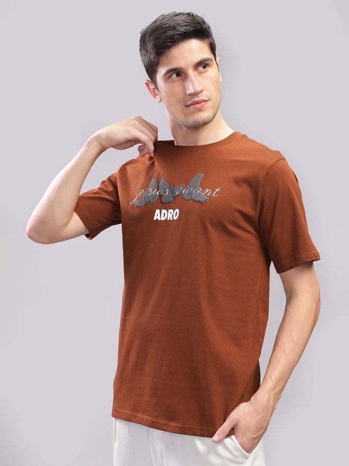 ADRO Men Varsity Printed T-shirt