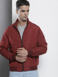 The Indian Garage Co Men Zip-Front Bomber Jacket with Insert Pockets