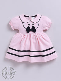 Moms Love Infant Girls Peter Pan Collar Puff Sleeve Fit & Flare Dress