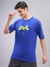 ADRO Men Typography Printed Applique T-shirt