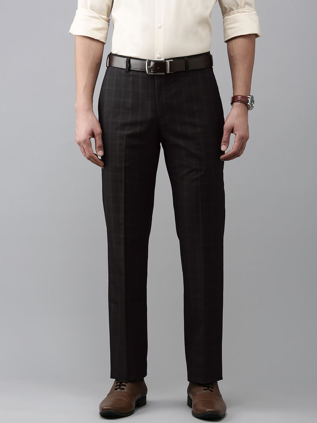 Park Avenue Men Smart Slim Fit Formal Trousers