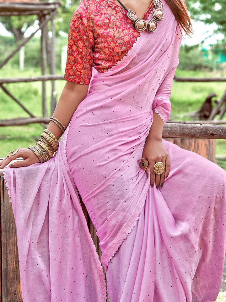 Saree mall Embellished Poly Chiffon Sarees
