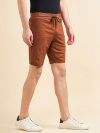 Sweet Dreams Men Brown Mid-Rise Cotton Shorts