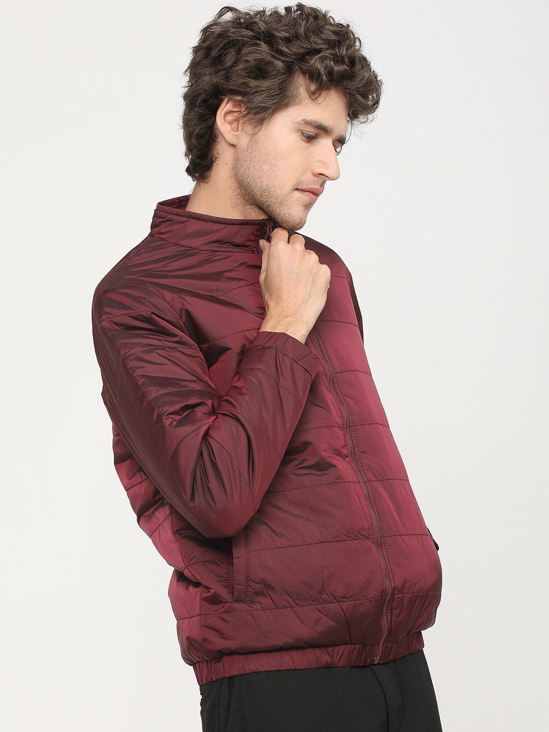 HIGHLANDER Men Red Puffer Jacket
