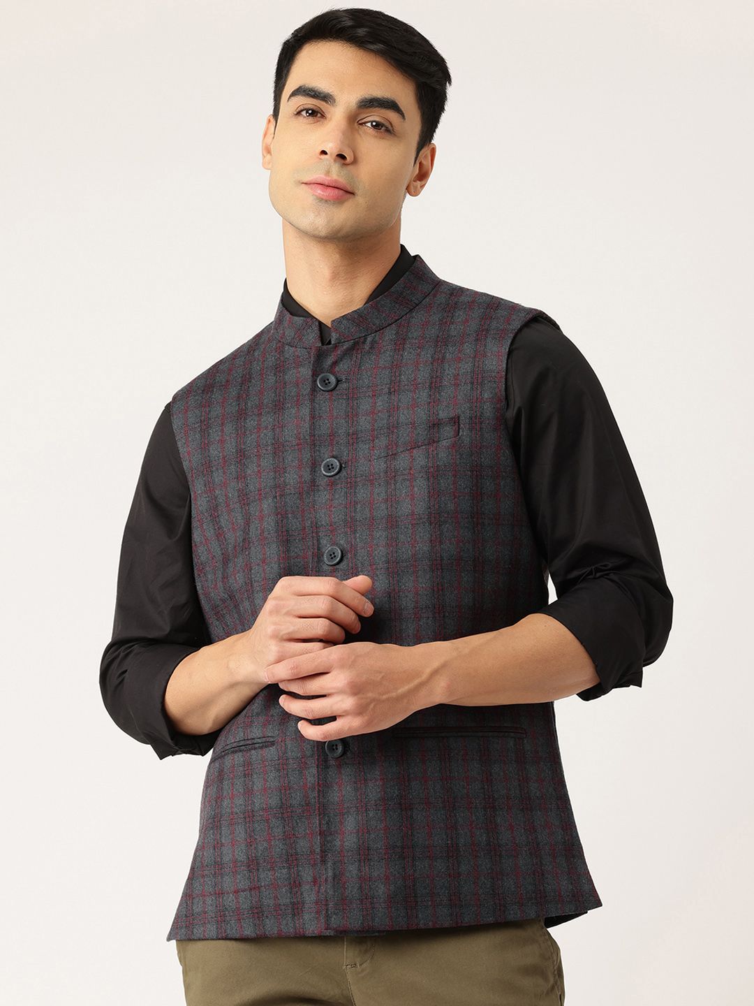 Monte Carlo Woollen Nehru Jacket