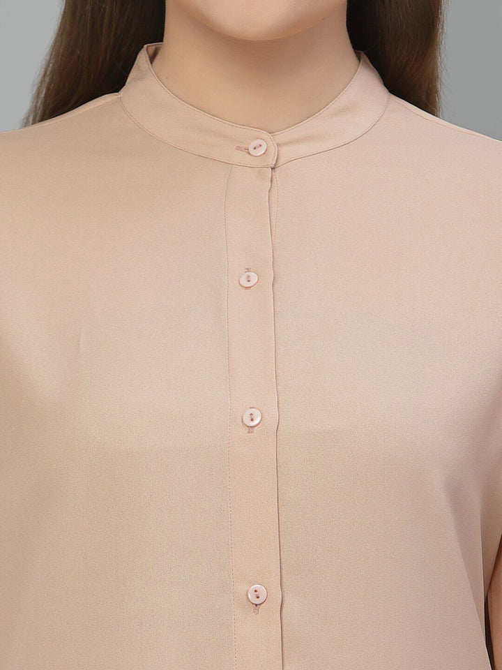 Style Quotient Women Nude-Coloured Formal Shirt