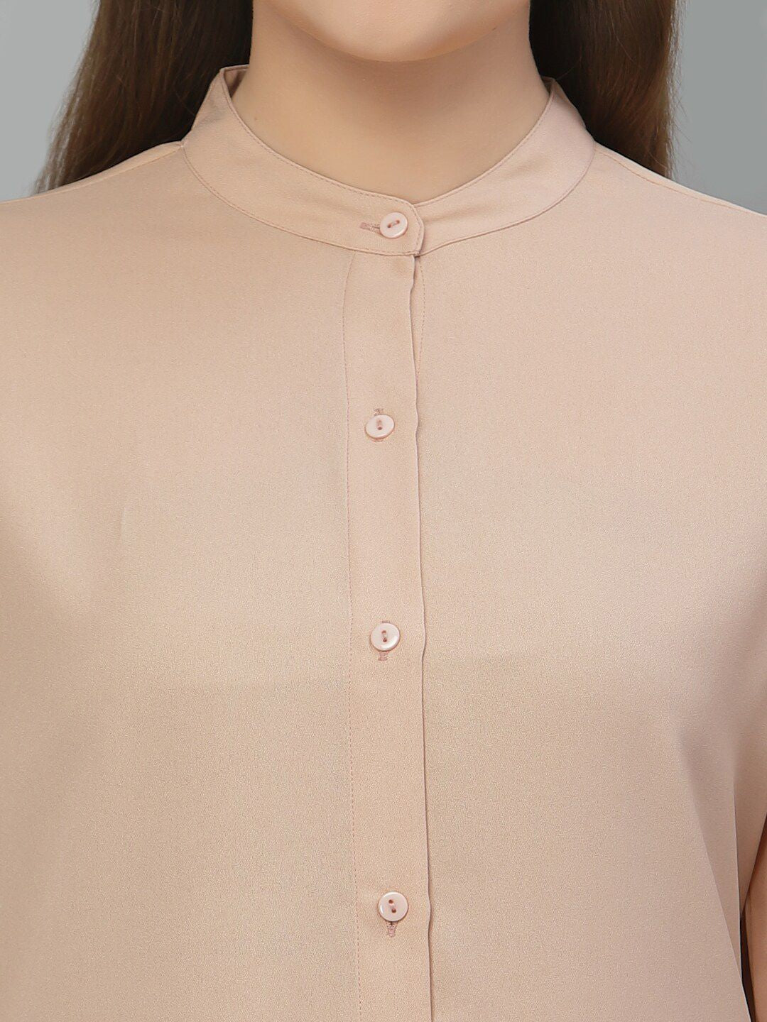 Style Quotient Women Nude-Coloured Formal Shirt