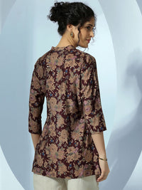 Libas Women Printed Mandarin Collar Tunic