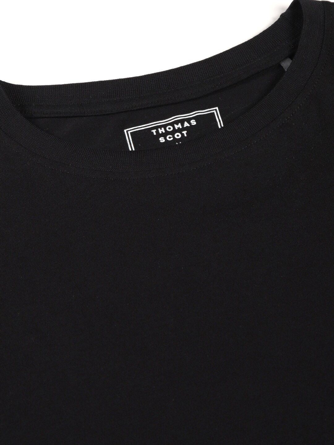Thomas Scott Graphic Printed Drop-Shoulder Sleeves Oversized Pure Cotton T-shirt