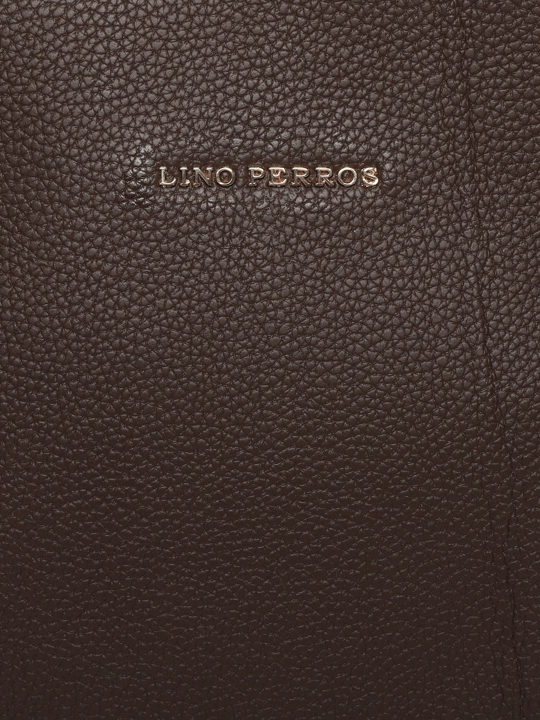 Lino Perros Coffee Brown Solid Shoulder Bag