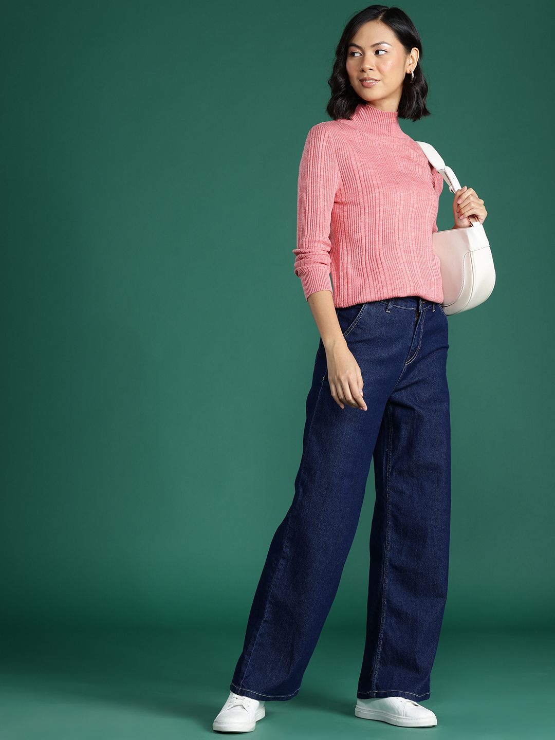 DressBerry Women Ribbed Acrylic Pullover