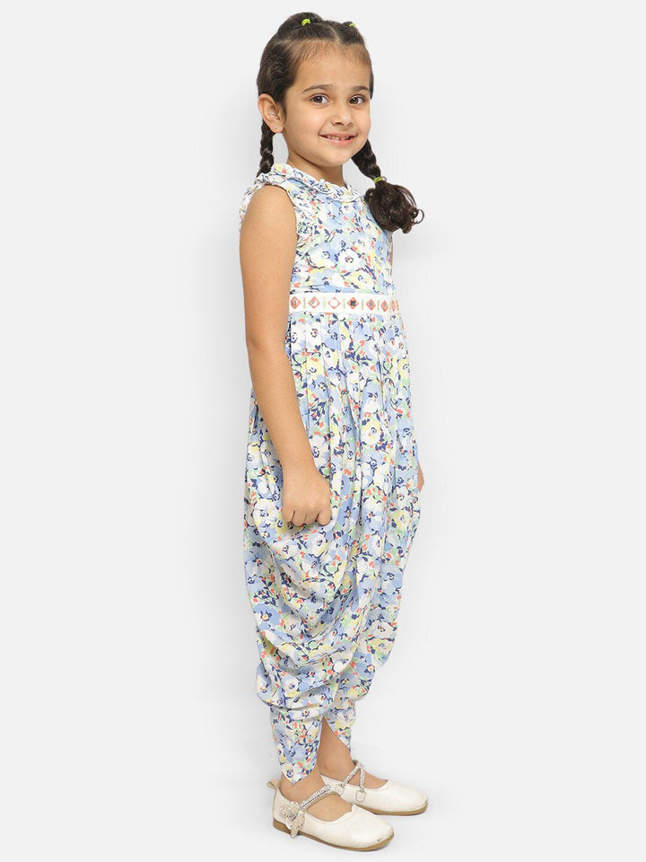 Nauti Nati Girls Printed Dhoti Basic Jumpsuit
