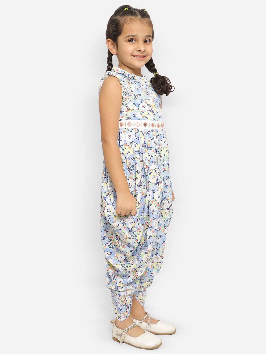 Nauti Nati Girls Printed Dhoti Basic Jumpsuit