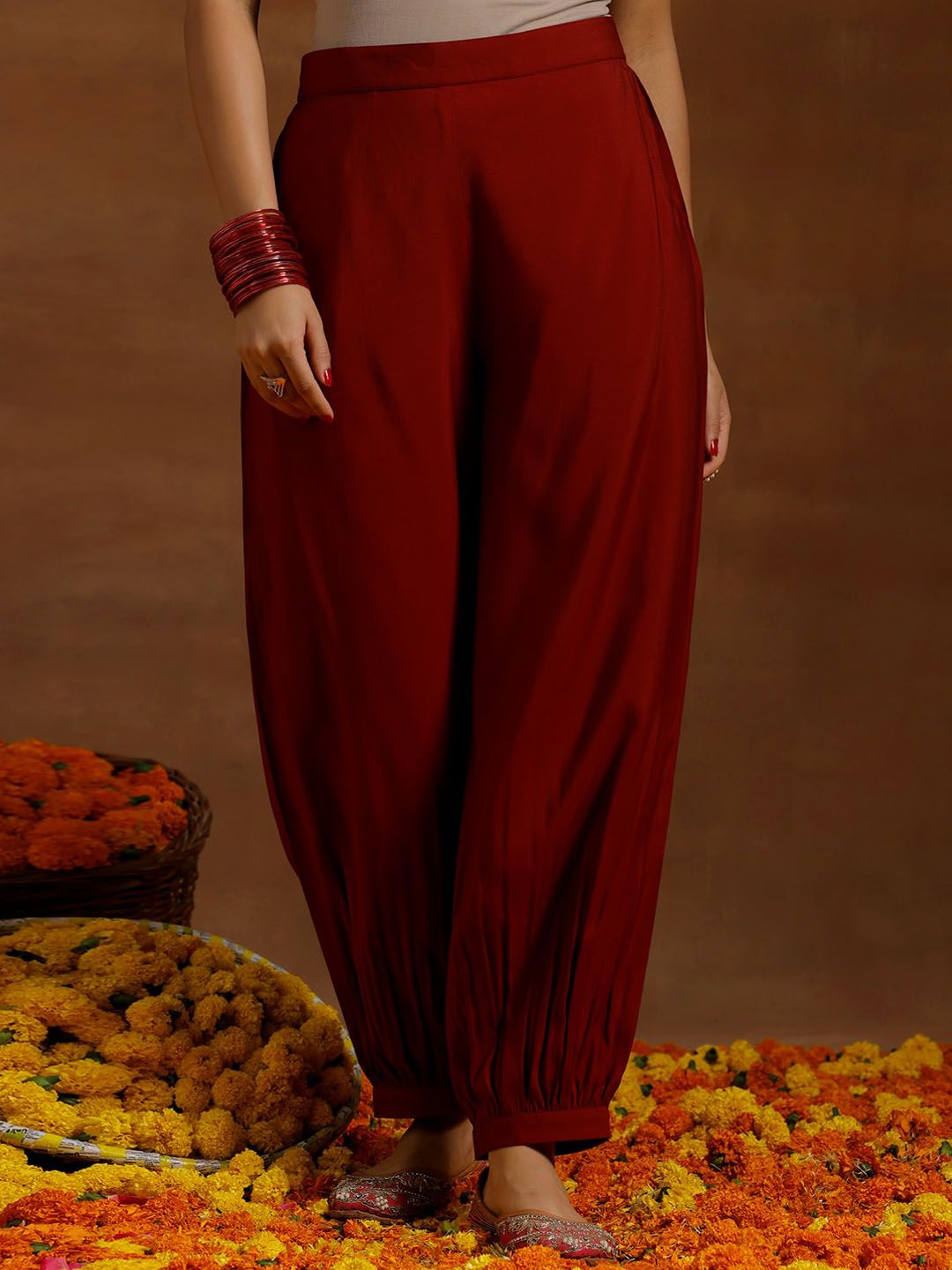 Libas Floral Embroidered Regular Sequinned Kurta With Salwar & Dupatta
