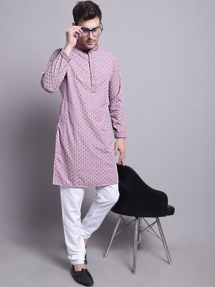 Jompers Embroidered Pure Cotton Kurta with Churidar