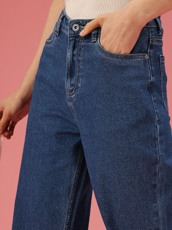 DressBerry Women Straight Fit High-Rise Stretchable Jeans