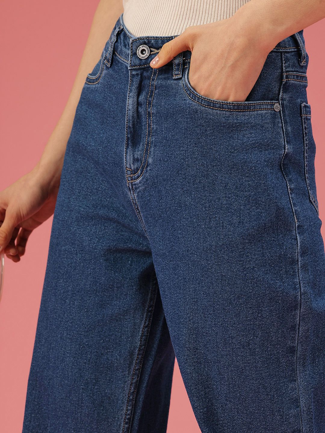 DressBerry Women Straight Fit High-Rise Stretchable Jeans