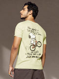 Bewakoof Green Graphic Printed Cotton T-shirt