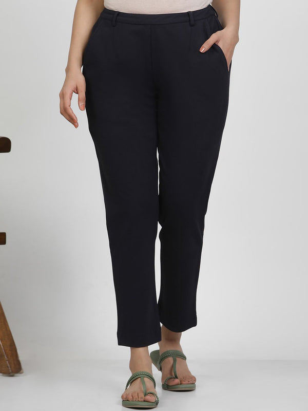 W Women Slim Fit Mid-Rise Regular Trousers