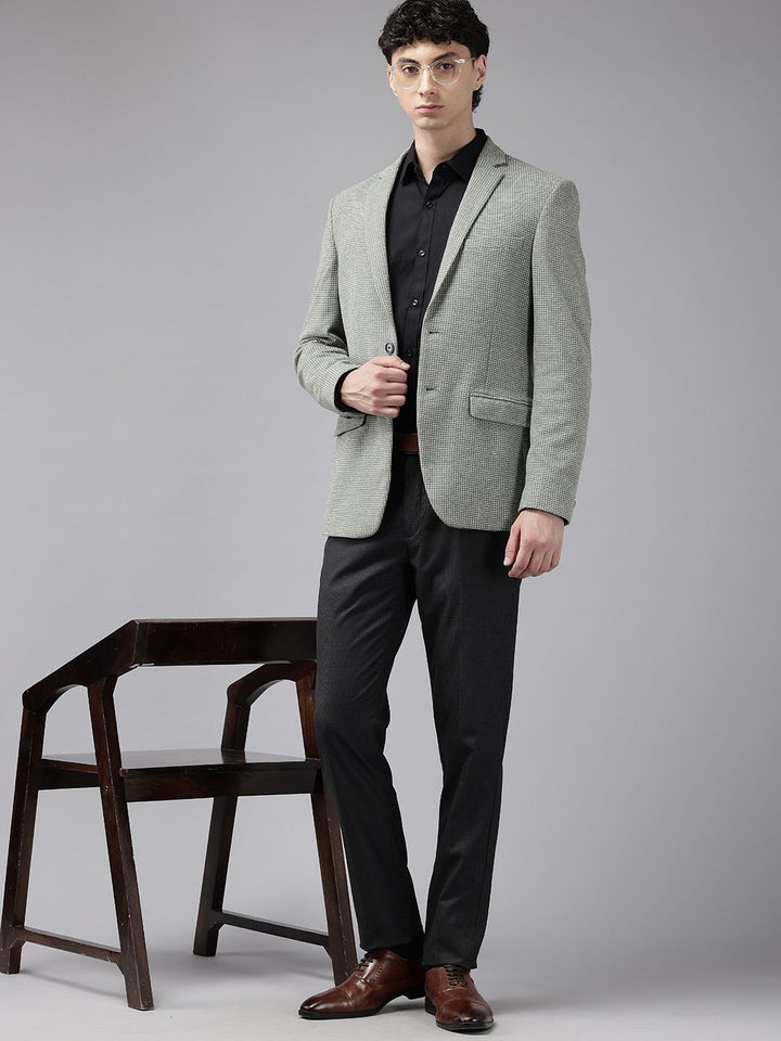 Park Avenue Woven Design Super Slim Fit Blazer