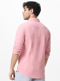 Urbano Fashion Men Spread Collar Solid Cotton Casual Shirt