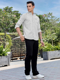 Thomas Scott Men Premium Fit Button-Down Collar Solid Cotton Casual Shirt