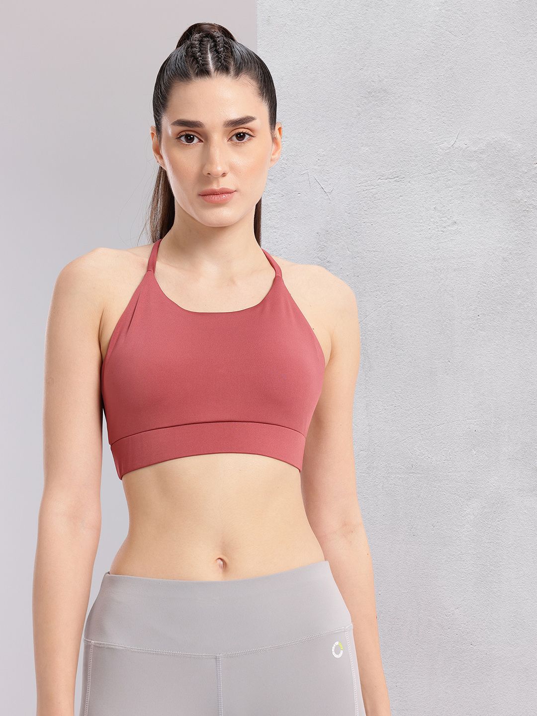 HRX by Hrithik Roshan Styled Back Lightly Padded Rapid-Dry Yoga Bra
