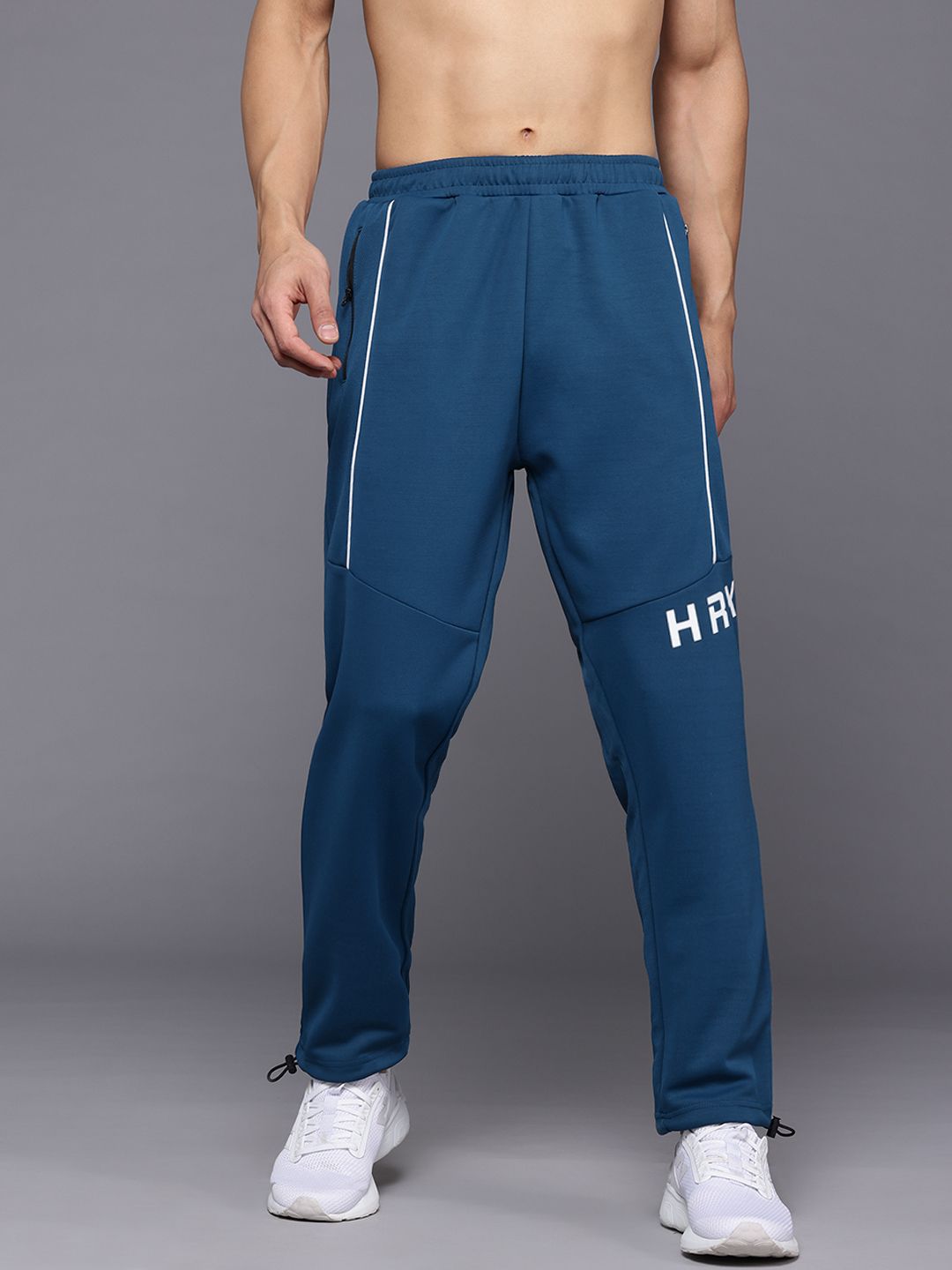 HRX by Hrithik Roshan Men Rapid-Dry Training Track Pants with Toggle-Hem