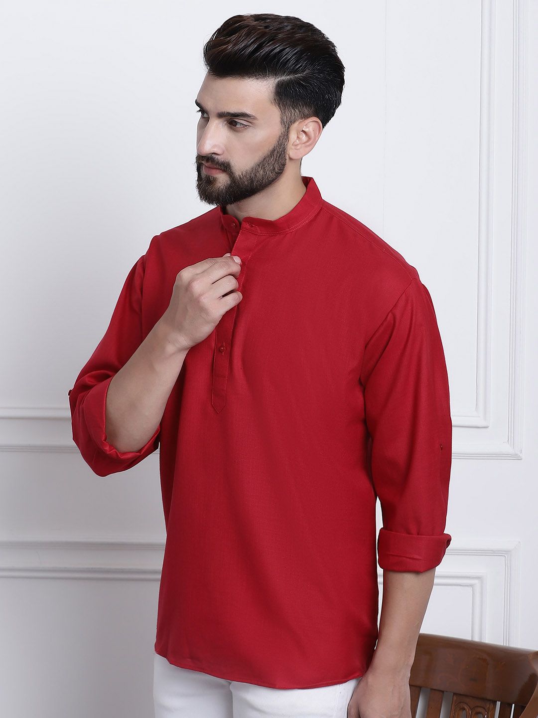 Anug by SOJANYA Men Red Kurta