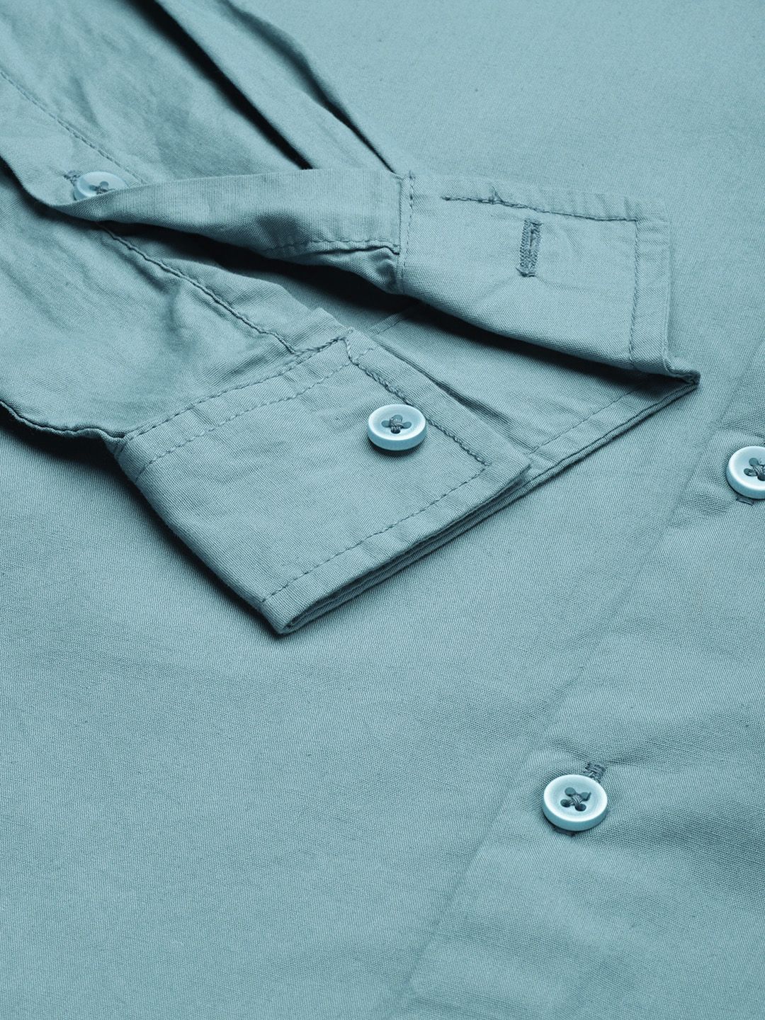 The Indian Garage Co Men Blue Solid Casual Shirt