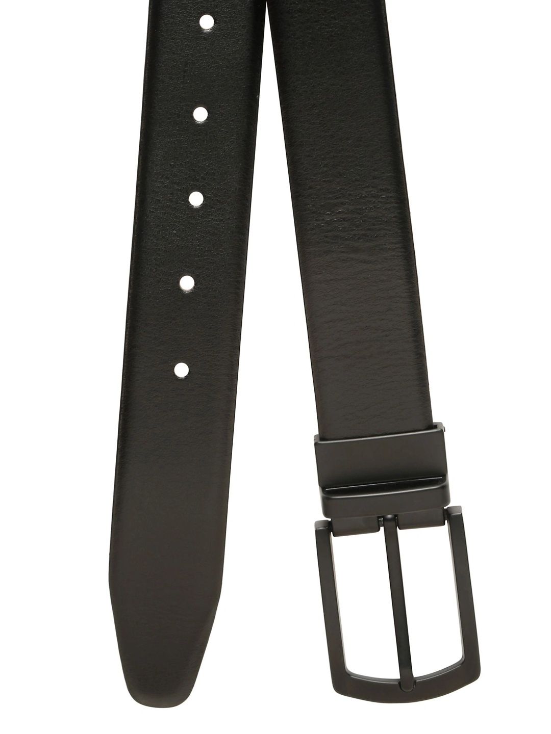 Teakwood Leathers Men Textured Leather Reversible Formal Belt