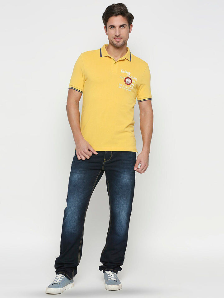 Being Human Typography Printed Polo Collar T-shirt
