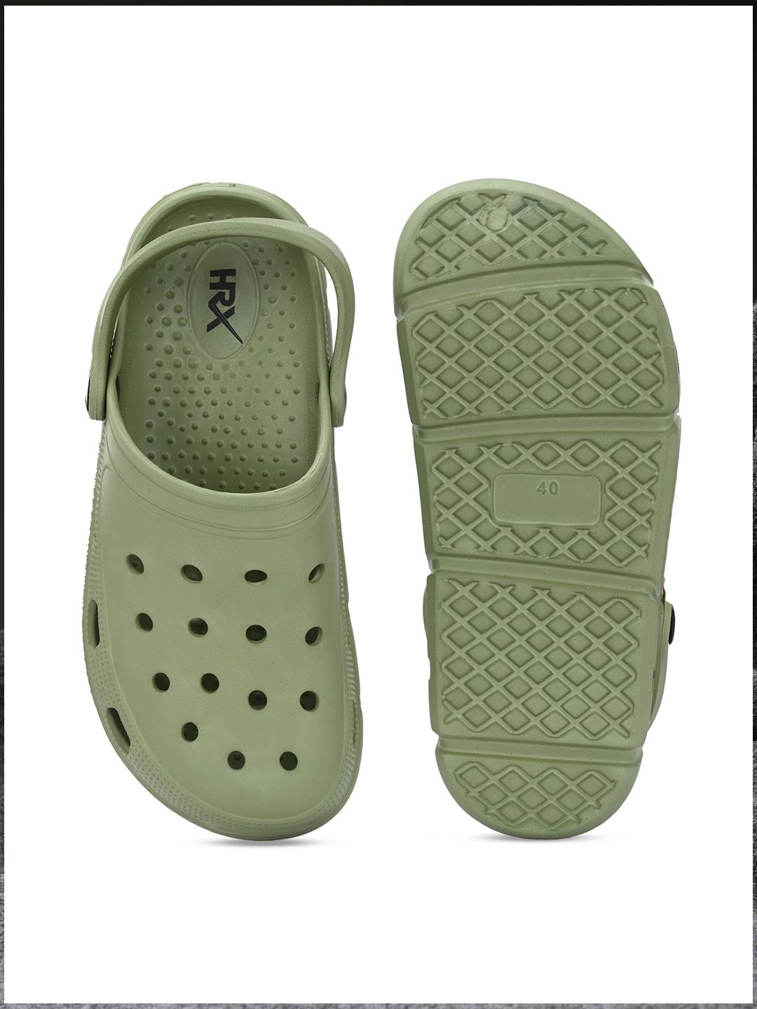 HRX by Hrithik Roshan Men Green Rubber Clogs