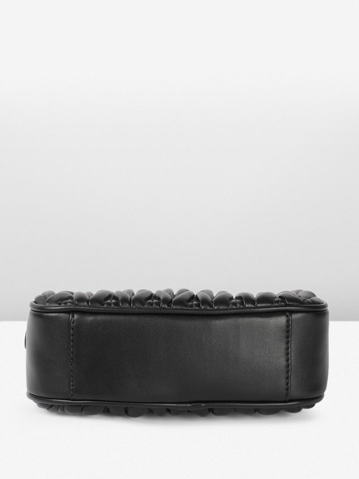 DressBerry Structured Shoulder Bag with Quilted Detail
